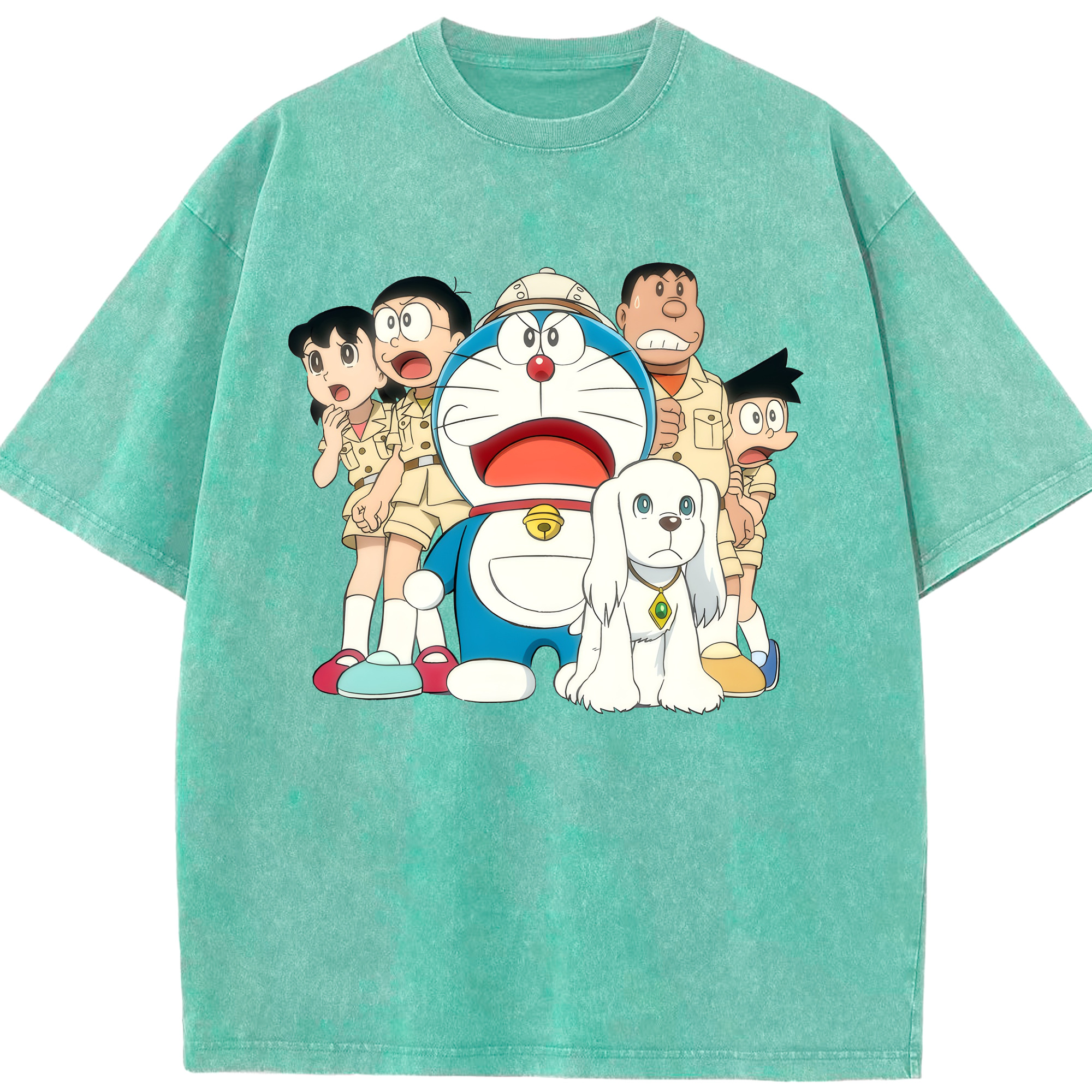 （画像用） ドラえもん Doraemon 綿100% ヴィンテージ風 半袖Tシャツ（フロントプリント）